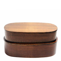 Bento en bois foncé 1100ml