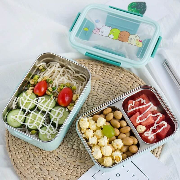 Lunch Box Inox Micro-ondable – Boîte Repas Bento 1600 Ml Avec Couvercle En Verre, Idéale Pour Adultes Et Enfants