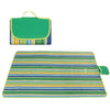 Nappe pique nique rayures multicolores dépliée