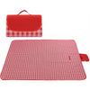 Nappe pique nique rouge et blanche dépliée