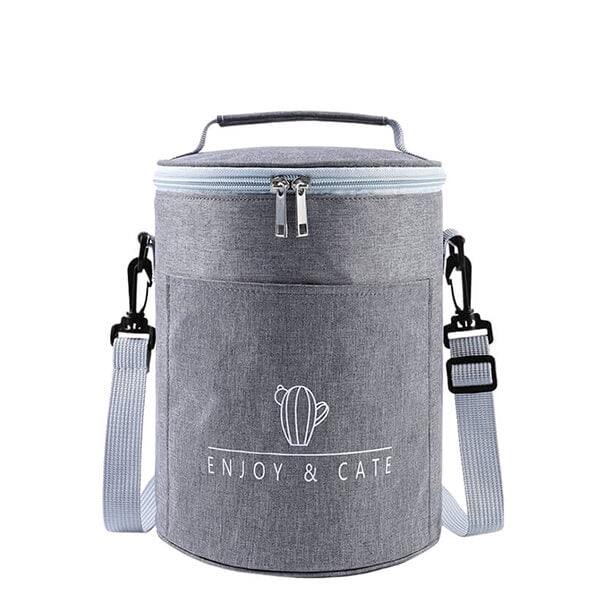 Lunch bag rond gris