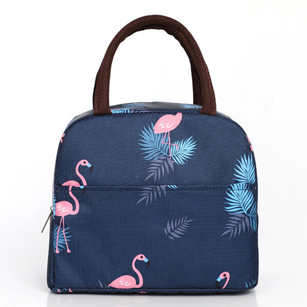 Sac lunch box isotherme flamant rose