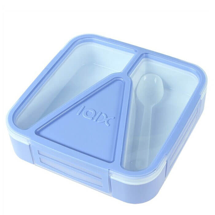 Box bento bleue compartimentée