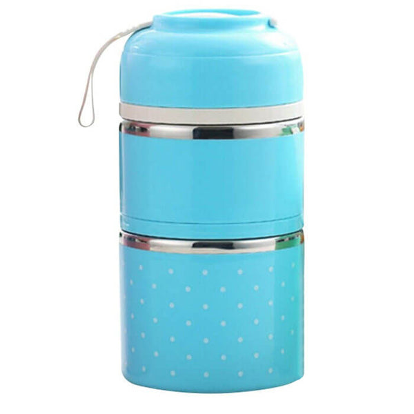 Box bento isotherme ronde bleue