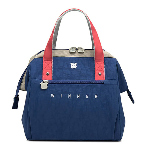 Lunch bag design bleu et rouge