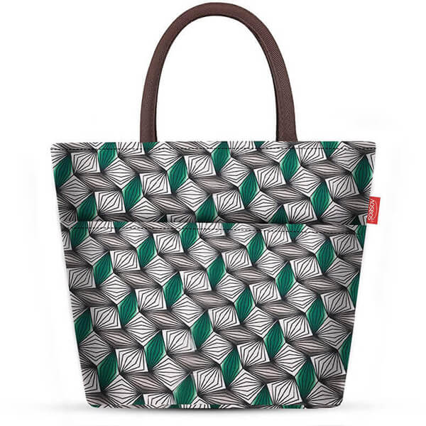 Lunch bag isotherme vert et blanc
