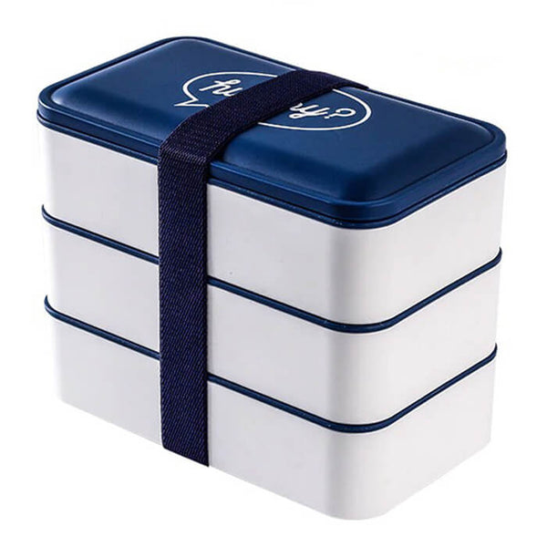 Lunch box bleue et blanc 900 à 1350 ml