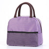 Sac lunch box isotherme rayé violet
