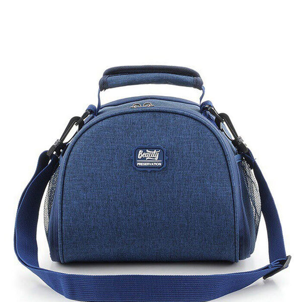 Sac repas isotherme demi-lune bleu